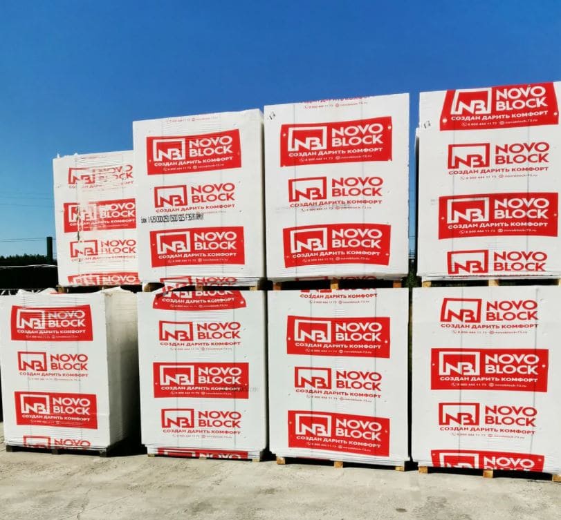 Блок газобетонный стеновой D500 NOVOBLOCK B2,5 625х375х250мм